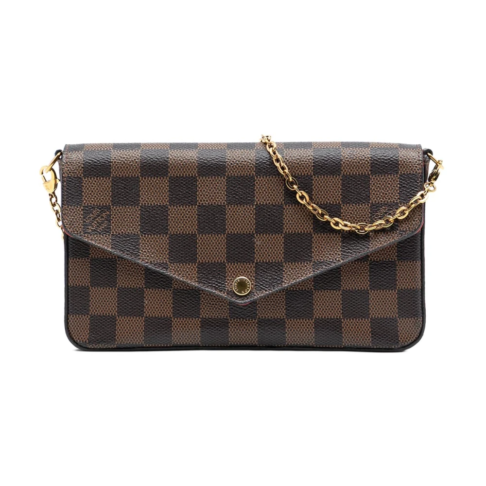 Louis Vuitton Vintage Women's Brown Pre-Owned Stylish Chain Wallet