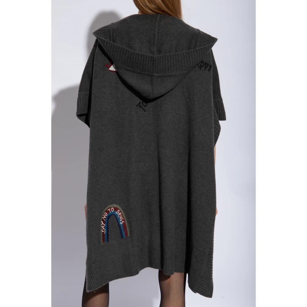 Zadig & Voltaire Inna cashmere hoodie cardigan Gray Dames