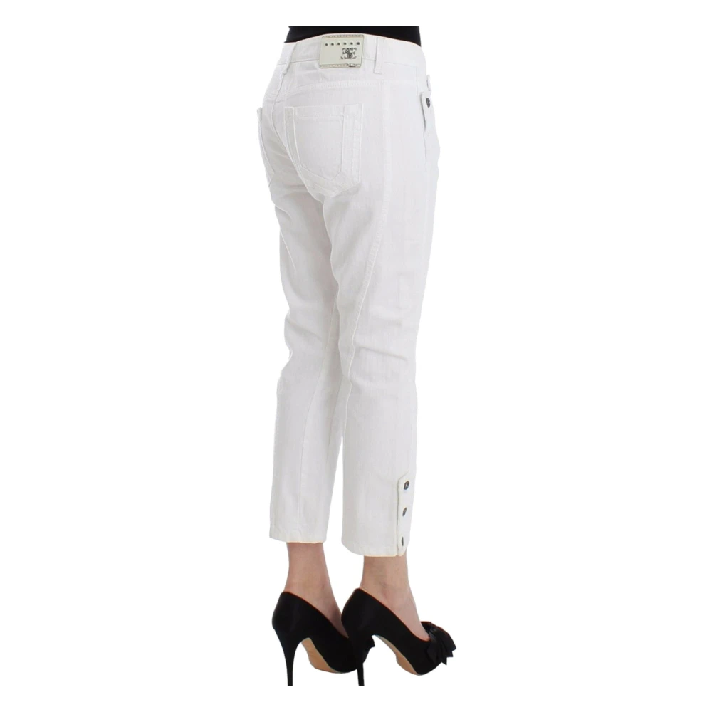 Ermanno Scervino Witte Cropped Jeans voor Verfijnde Stijl White Dames