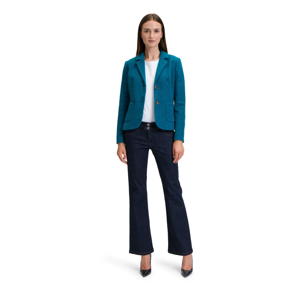 Betty Barclay Wollen blazer met zakken Brown Dames