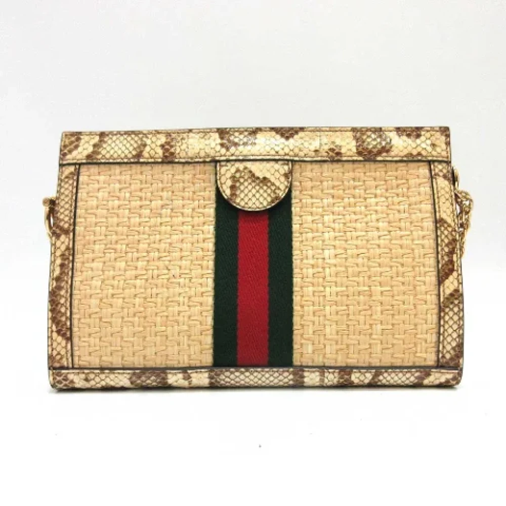 Gucci Vintage Pre-owned Fabric gucci-bags Beige Dames