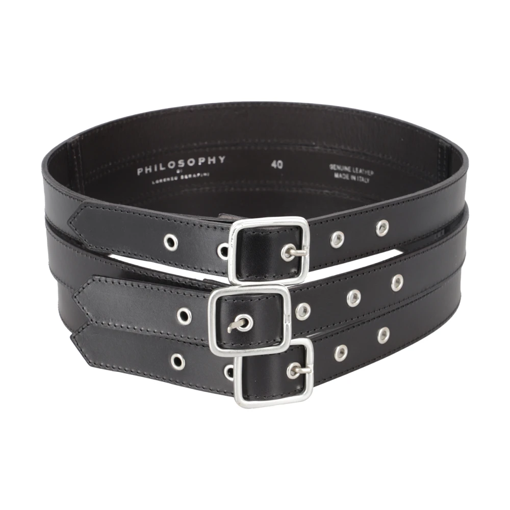 Philosophy di Lorenzo Serafini Vitello Leren Riem Black Dames