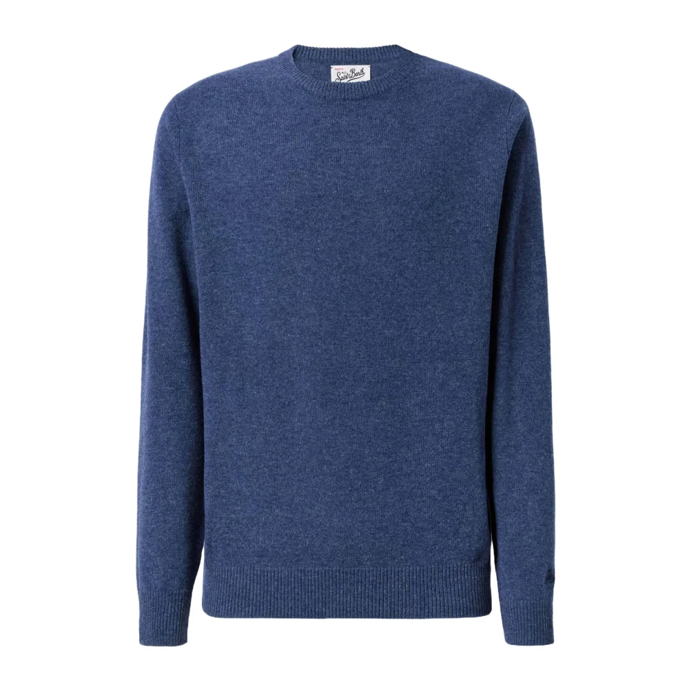 Mc2 Saint Barth Men's Blue Round-Neck Knitwear, S, Regent Jumper