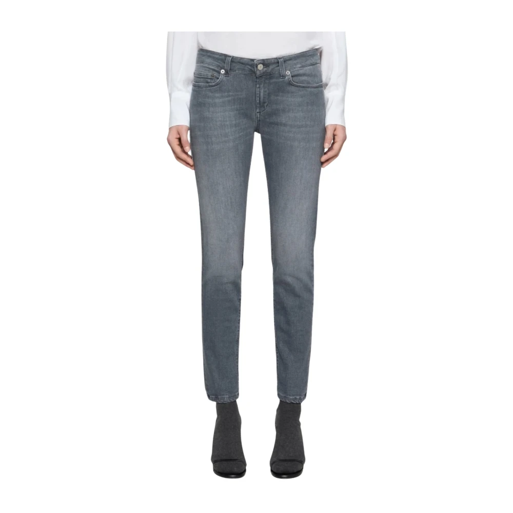 Dondup Skinny Fit Denim Jeans Gray Dames