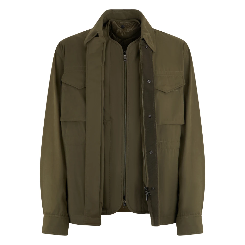 Moncler Green Light Jackets, Male, Xl, Roquille 3-In-1 Reversible Shirt Jacket