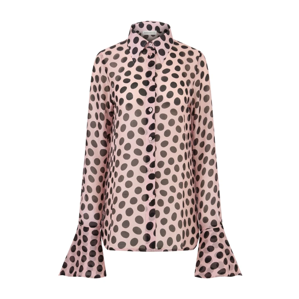 Nina Ricci Zijden blouse met polkadots Multicolor Dames