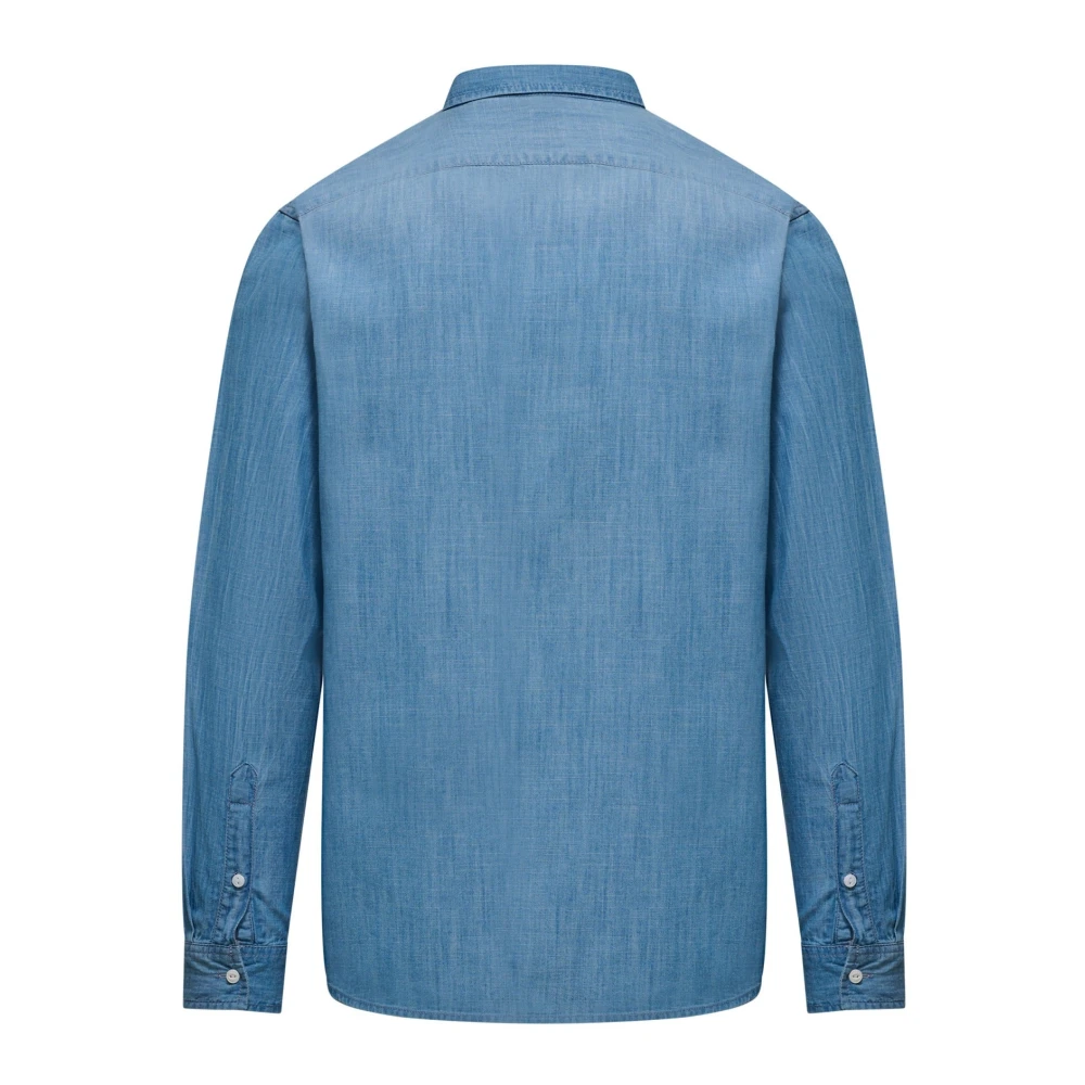 BomBoogie Katoenen Chambray Overhemd Blue Heren