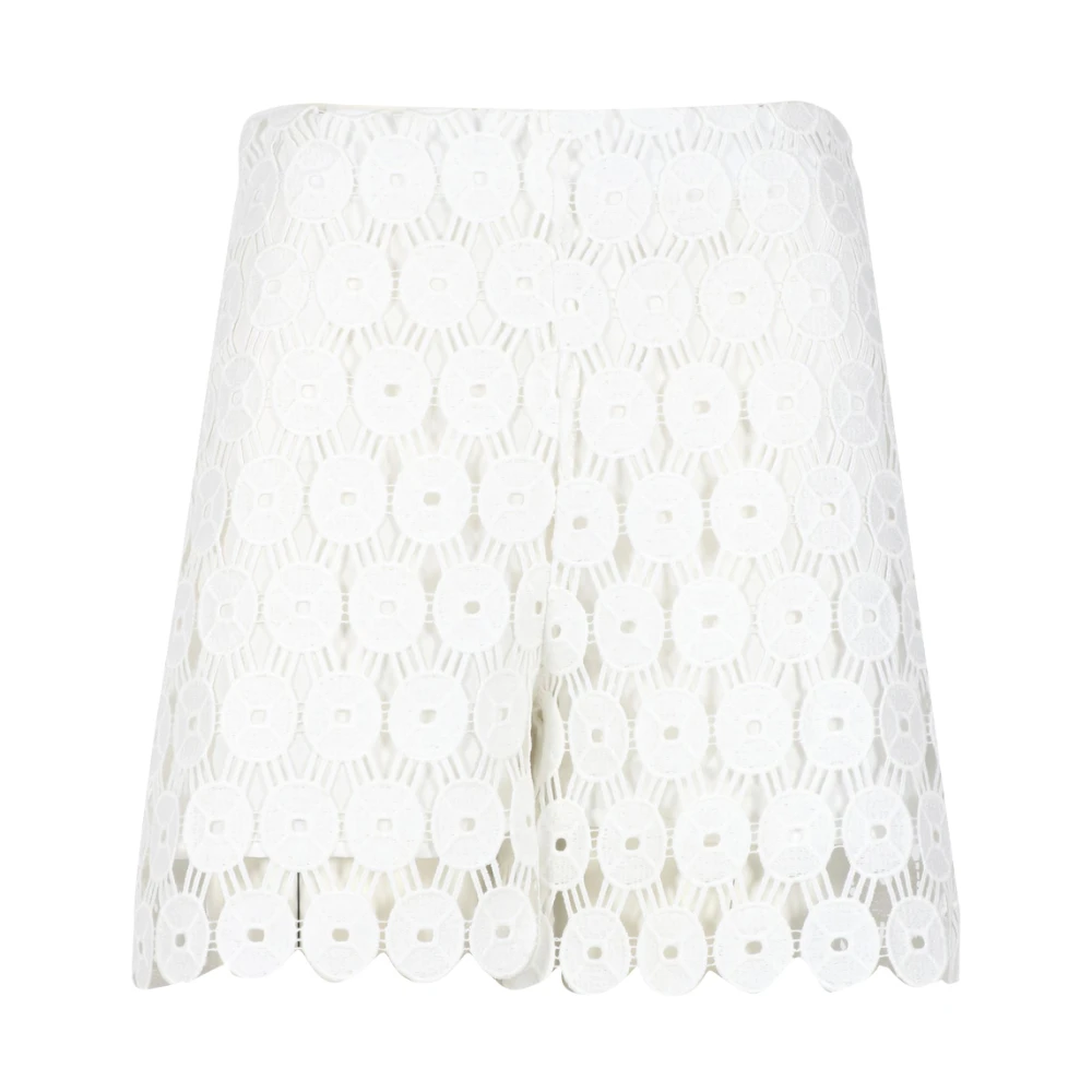 Erika Cavallini Witte Macramé Effect Rok White Dames