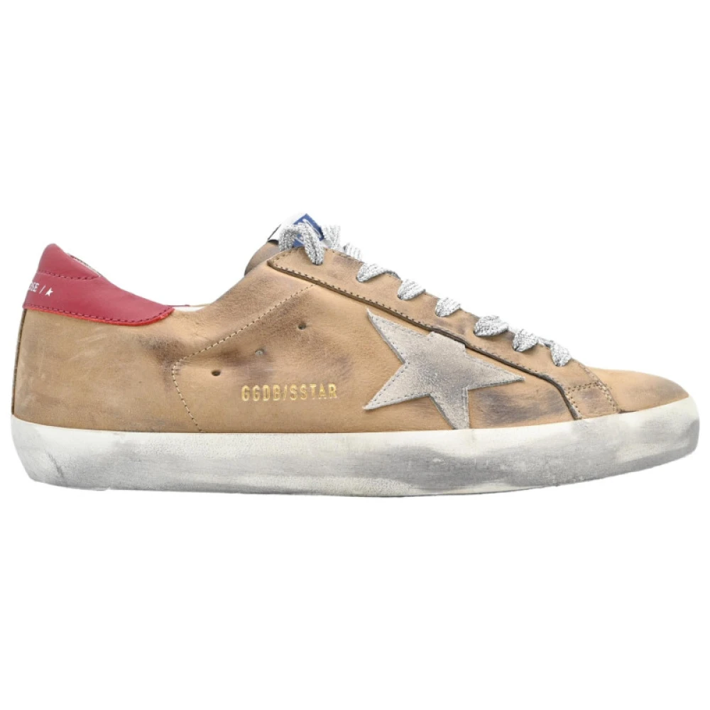 Golden Goose Superstar Camel Silver Star Sneakers Brown, Dam