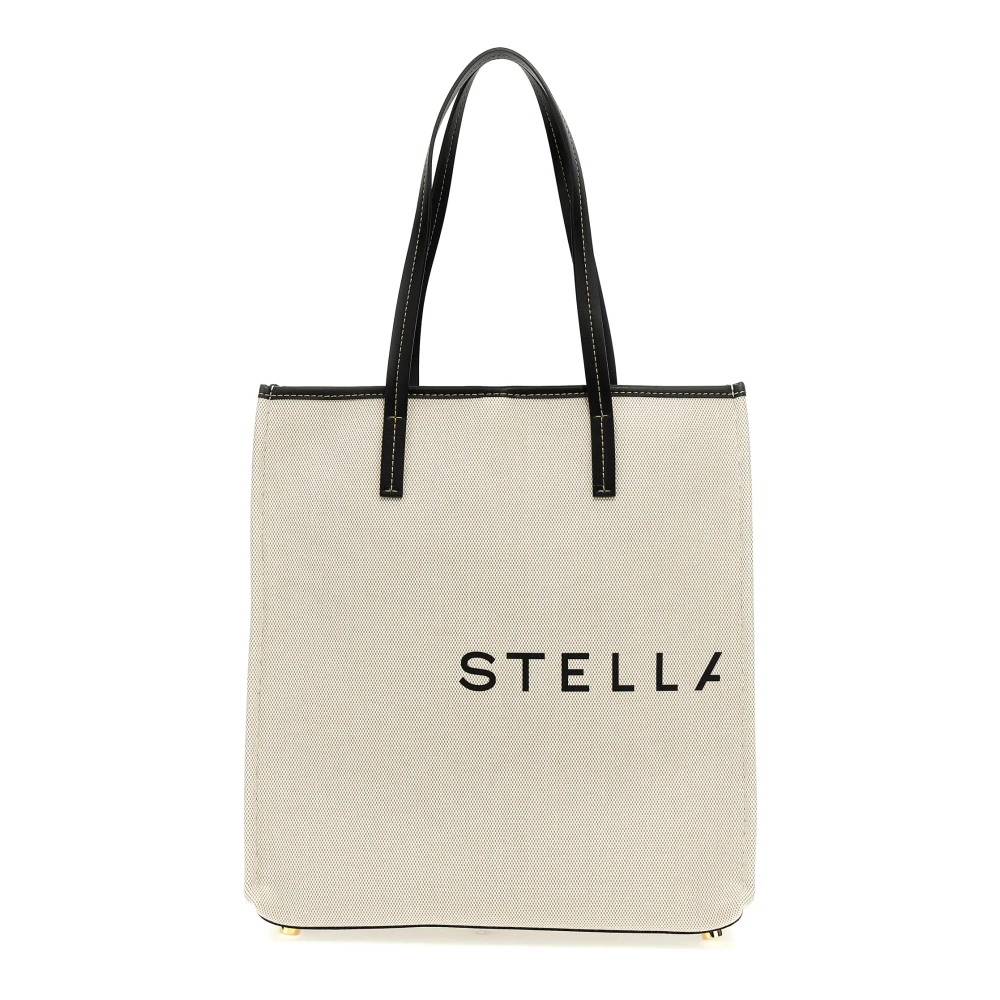 Stella Mccartney Women's Beige Shopping Bags, One Size, Smc Canvas Shopping Bag