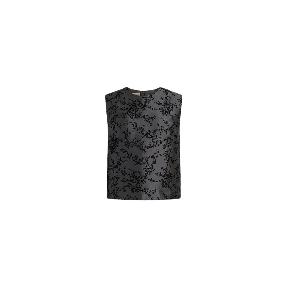 Alberta Ferretti Multicolor Floral Print Mikado Top - Female - Sleeveless Tops - M - Tops