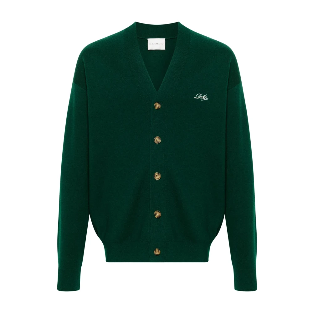 Drole De Monsieur Men's Green Drôle Cardigan - Cardigans - Xs - Knitwear