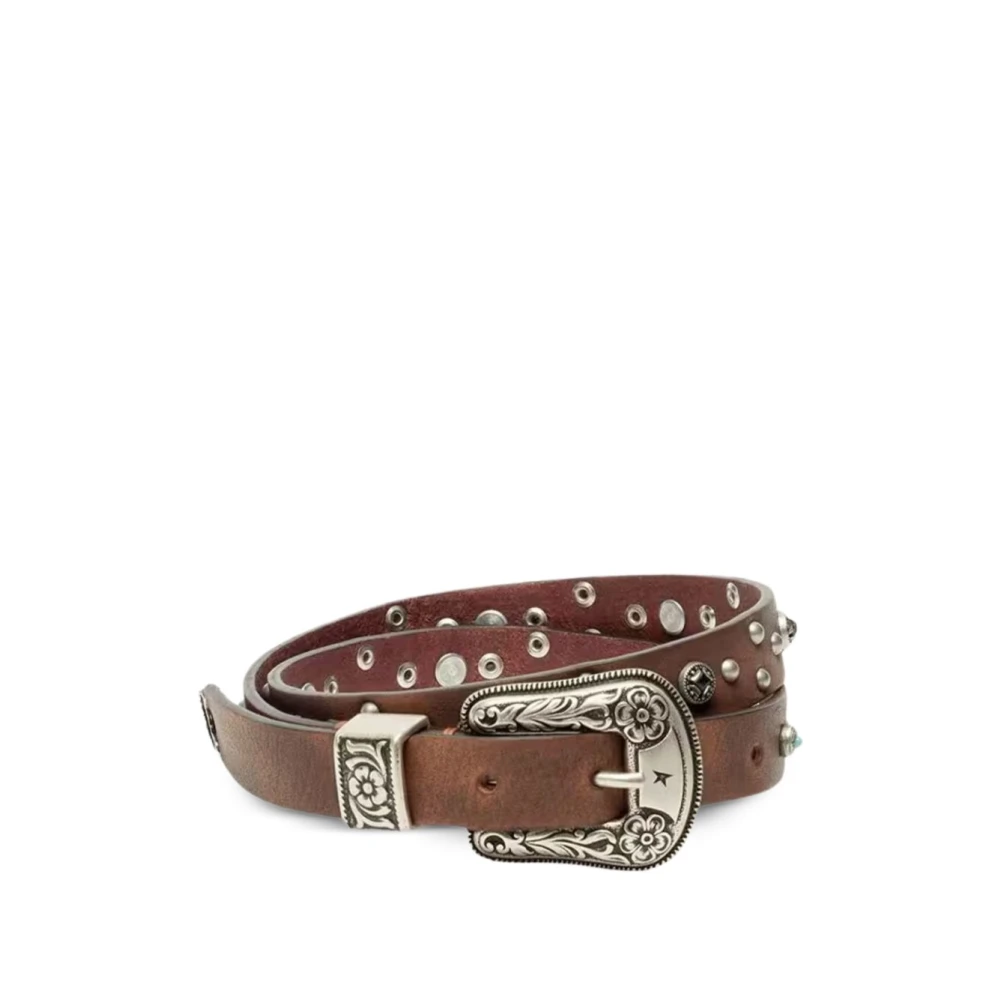 Golden Goose Lace Belt - Female - Belts - Brown - 85 Cm - Accessories