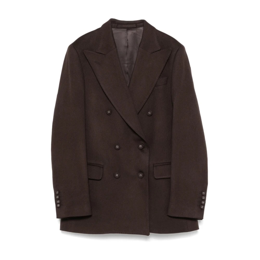 Officine Générale Bruine Wol-Kasjmier Jas Brown Dames