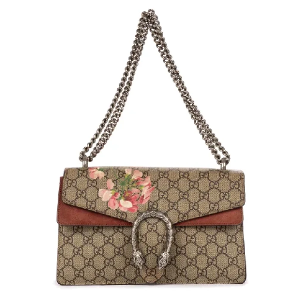 Gucci Vintage Pre-owned Canvas gucci-bags Beige Dames