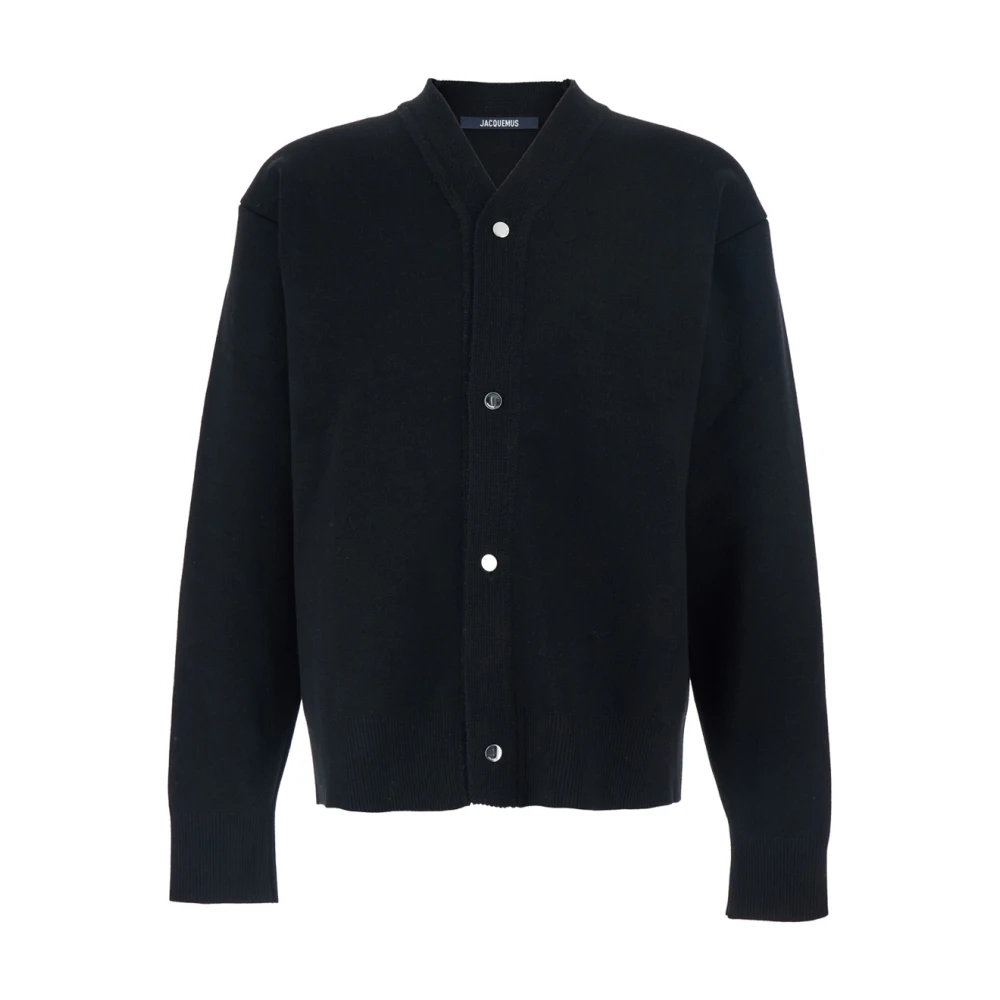 Jacquemus Black Cardigans, Male, 2XL, Doppio Cardigan