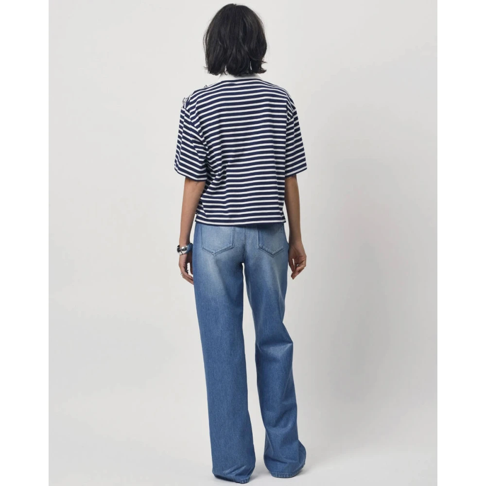 Dante 6 Versierd Polo Shirt Titan Model Blue Dames