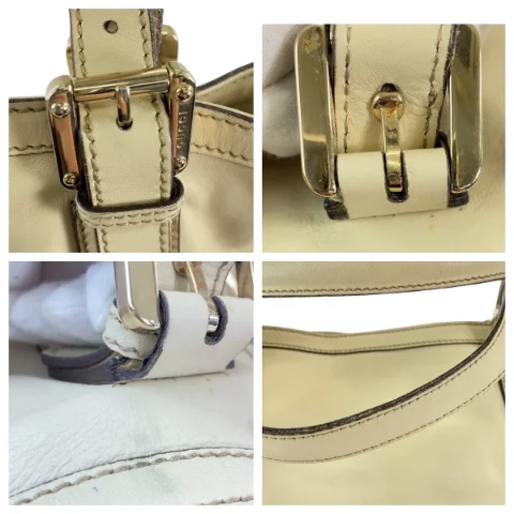 Gucci Vintage Pre-owned Leather totes Beige Dames
