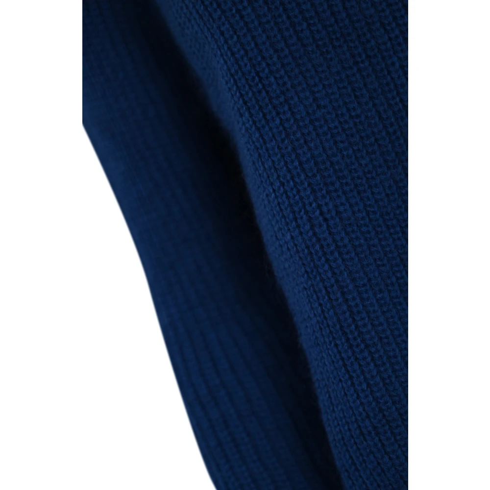 Max Mara Weekend Blauwe Mohair Trui Raglan Mouwen Blue Dames