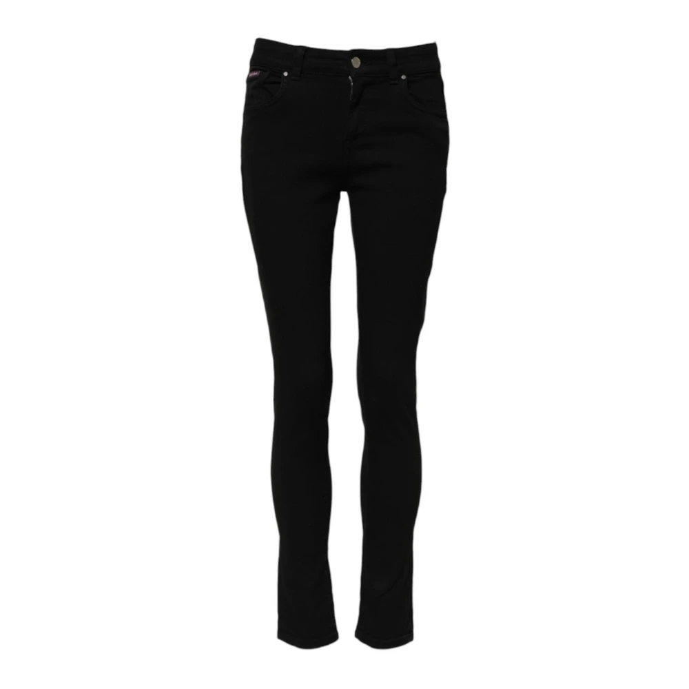 Dolce & Gabbana Women's Black Skinny Denim Jeans With Logo