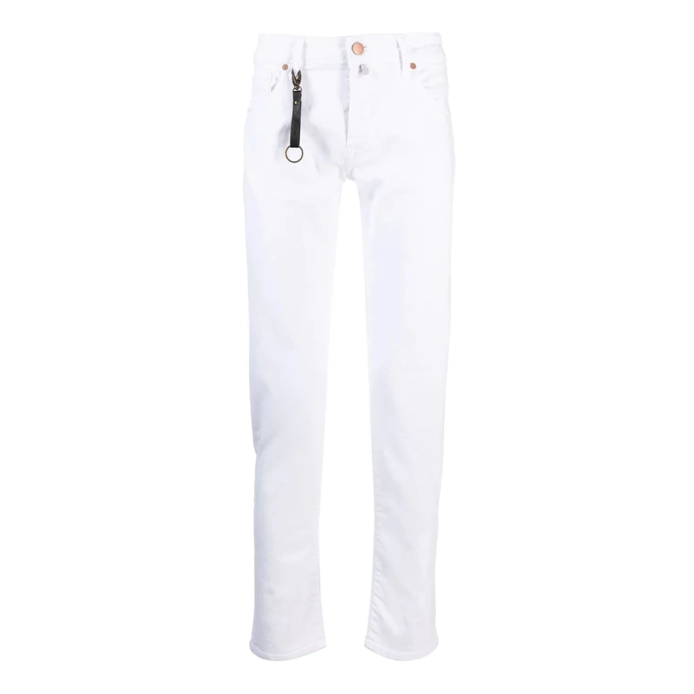 Incotex Witte Straight Jeans White Heren