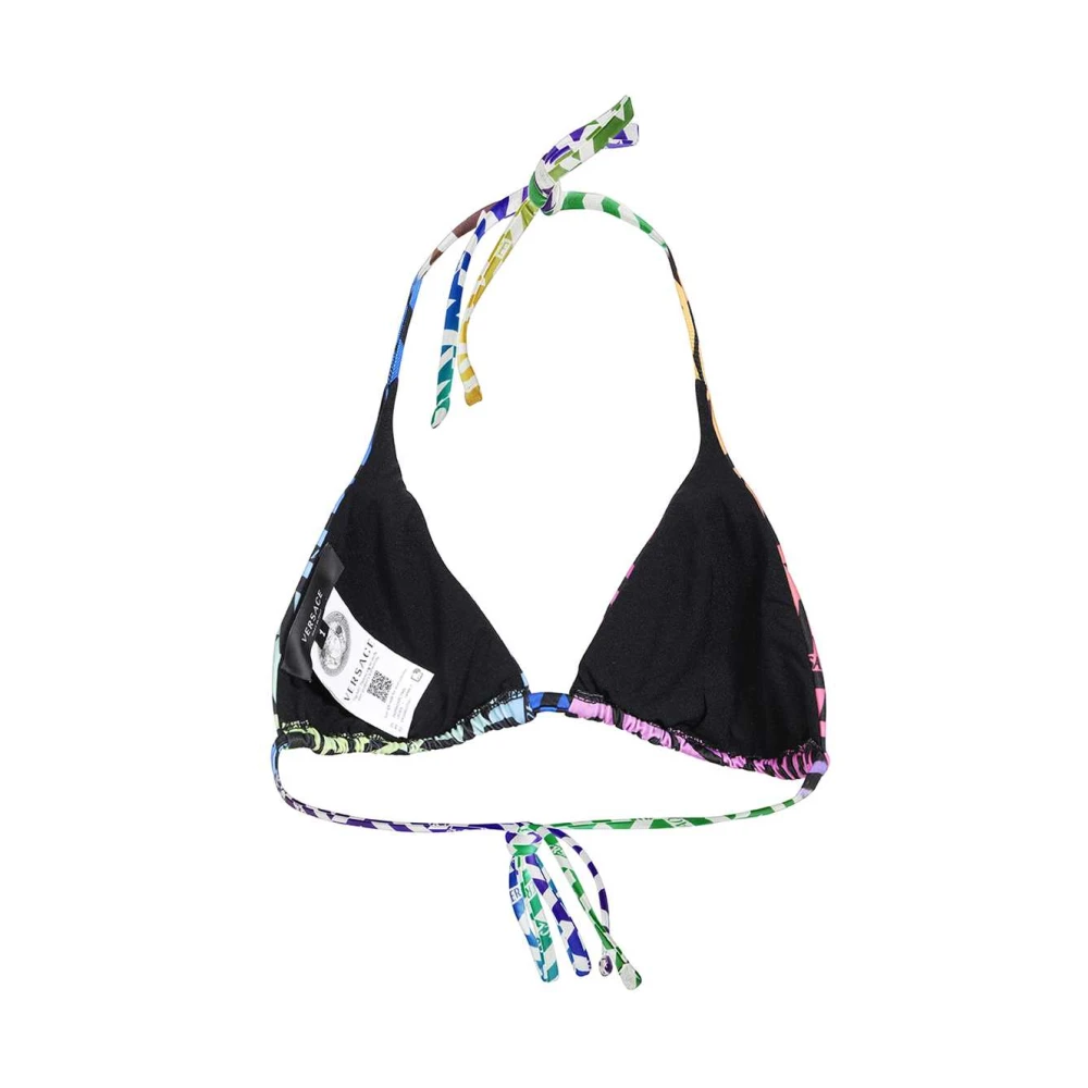 Versace Bikini Top met Logo Print Multicolor Dames