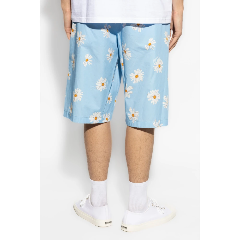 Moschino Shorts met bloemenpatroon Blue Heren