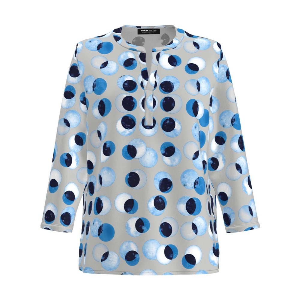 Frank Walder Lange Mouw Blouse NOSBlusenshirts Blue Dames