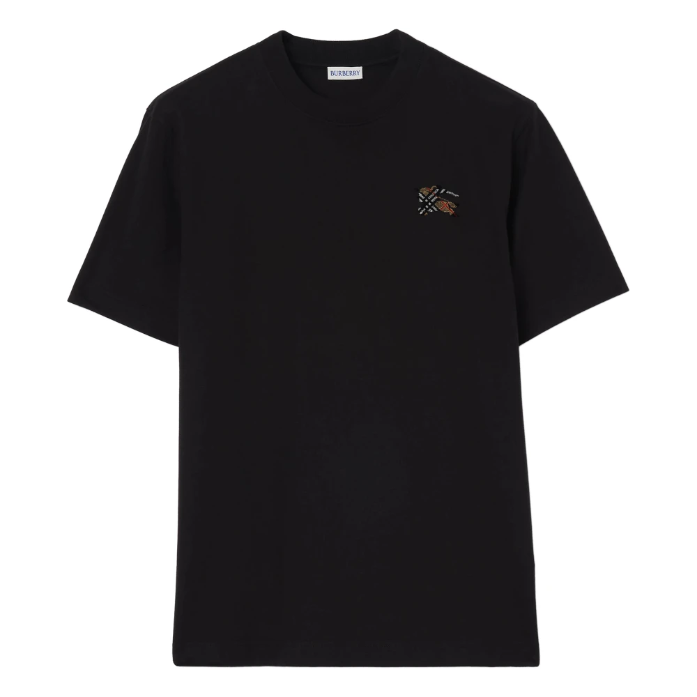 BURBERRY | Black cotton T-shirt with knight patch | male | M - Bild 3