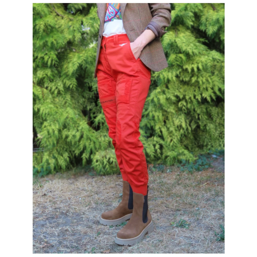 aeronautica militare Anti-G Broek Oranje Katoen Red Dames