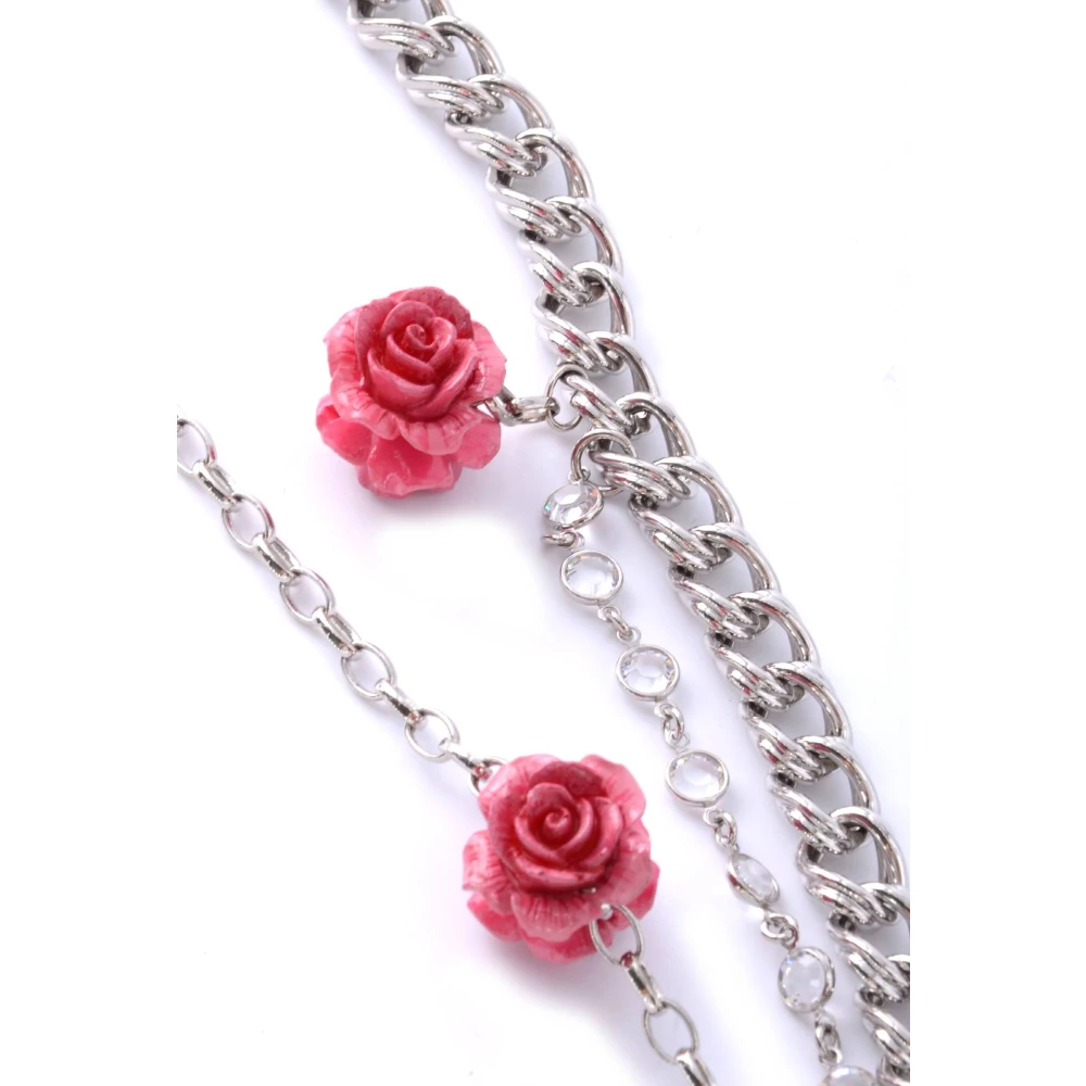 Dolce & Gabbana Dames Rozen Riem Ketting 1cm Pink Dames