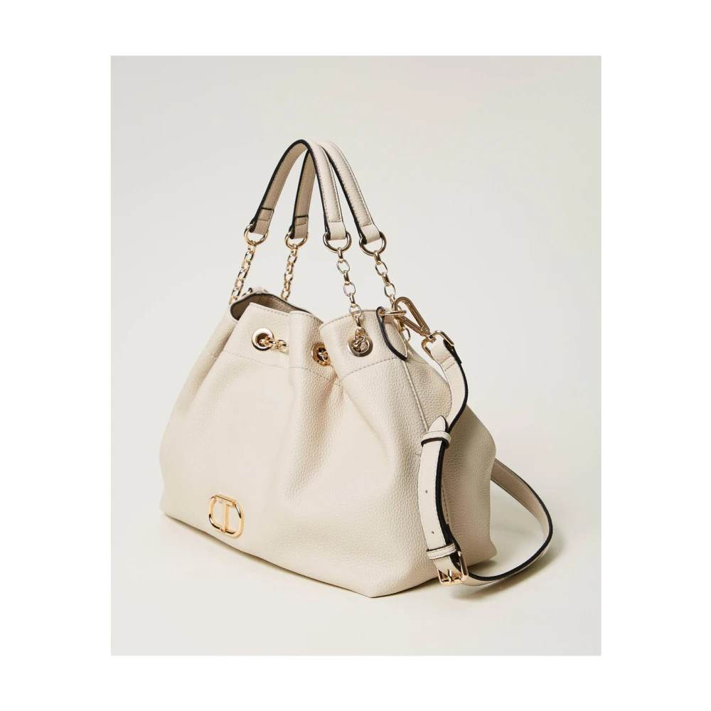 Twinset Beige Handtas met Gouden Details Beige Dames