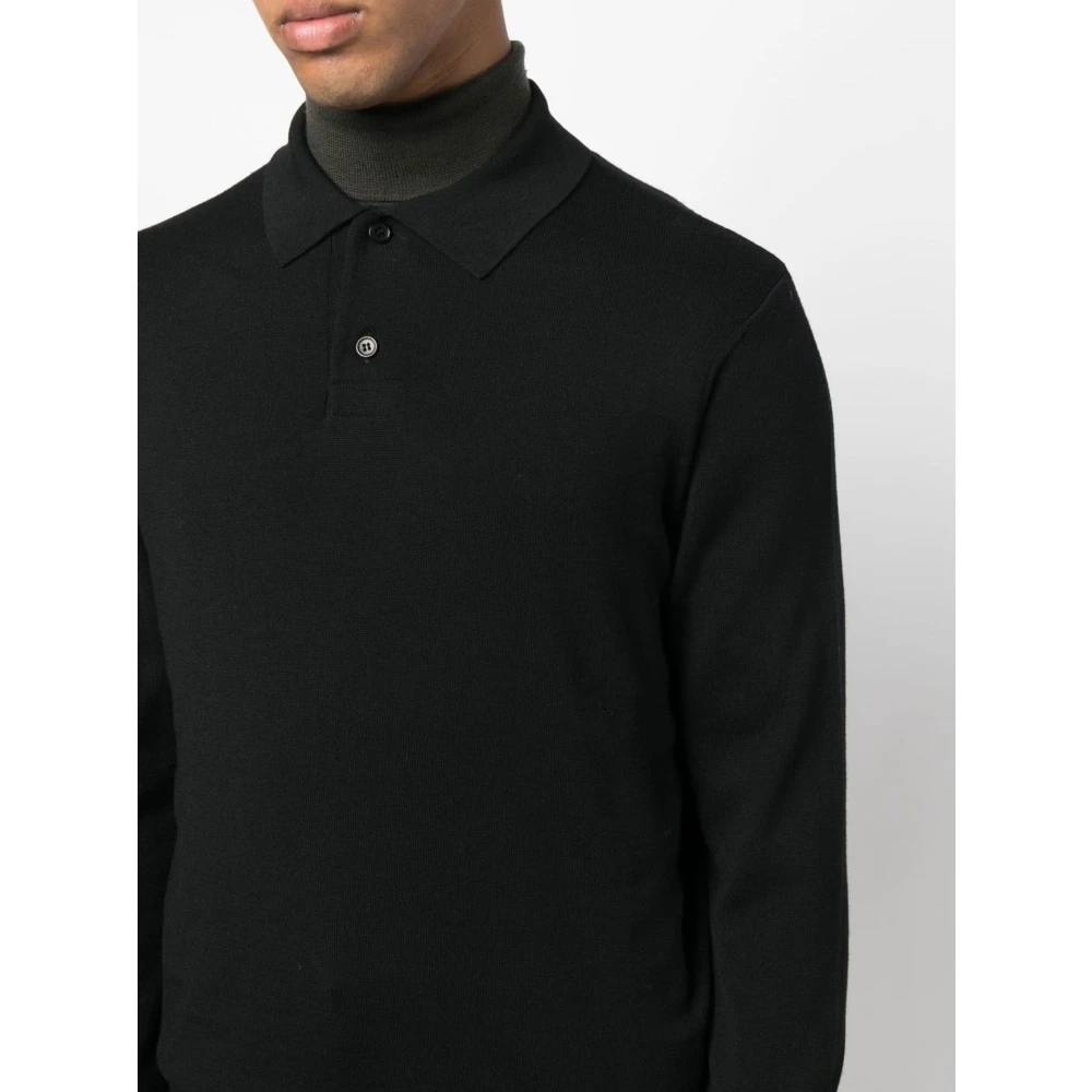 A.p.c. Zwarte Jacob Polo Shirt Black Heren
