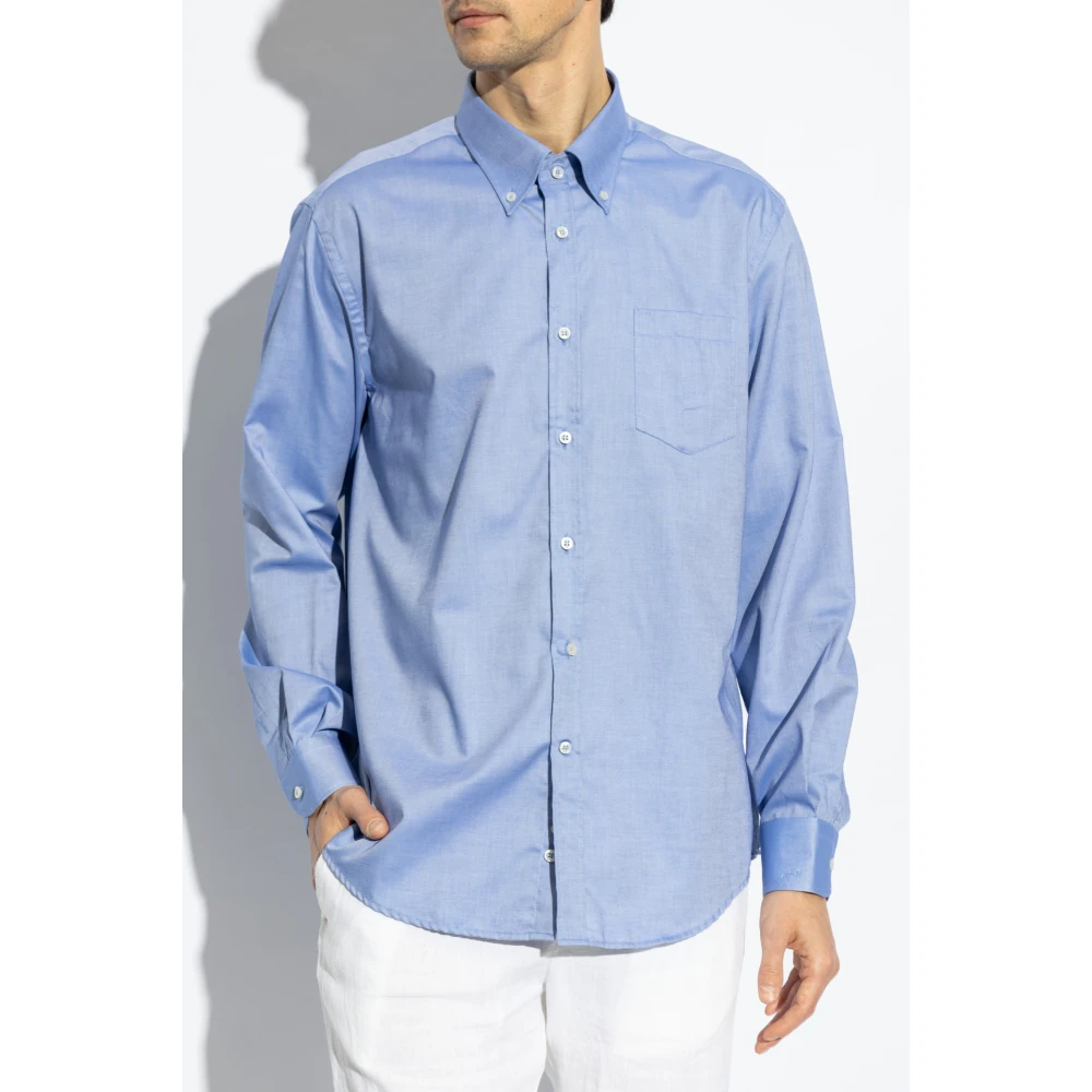 PAUL & SHARK Katoenen shirt met zak Blue Heren