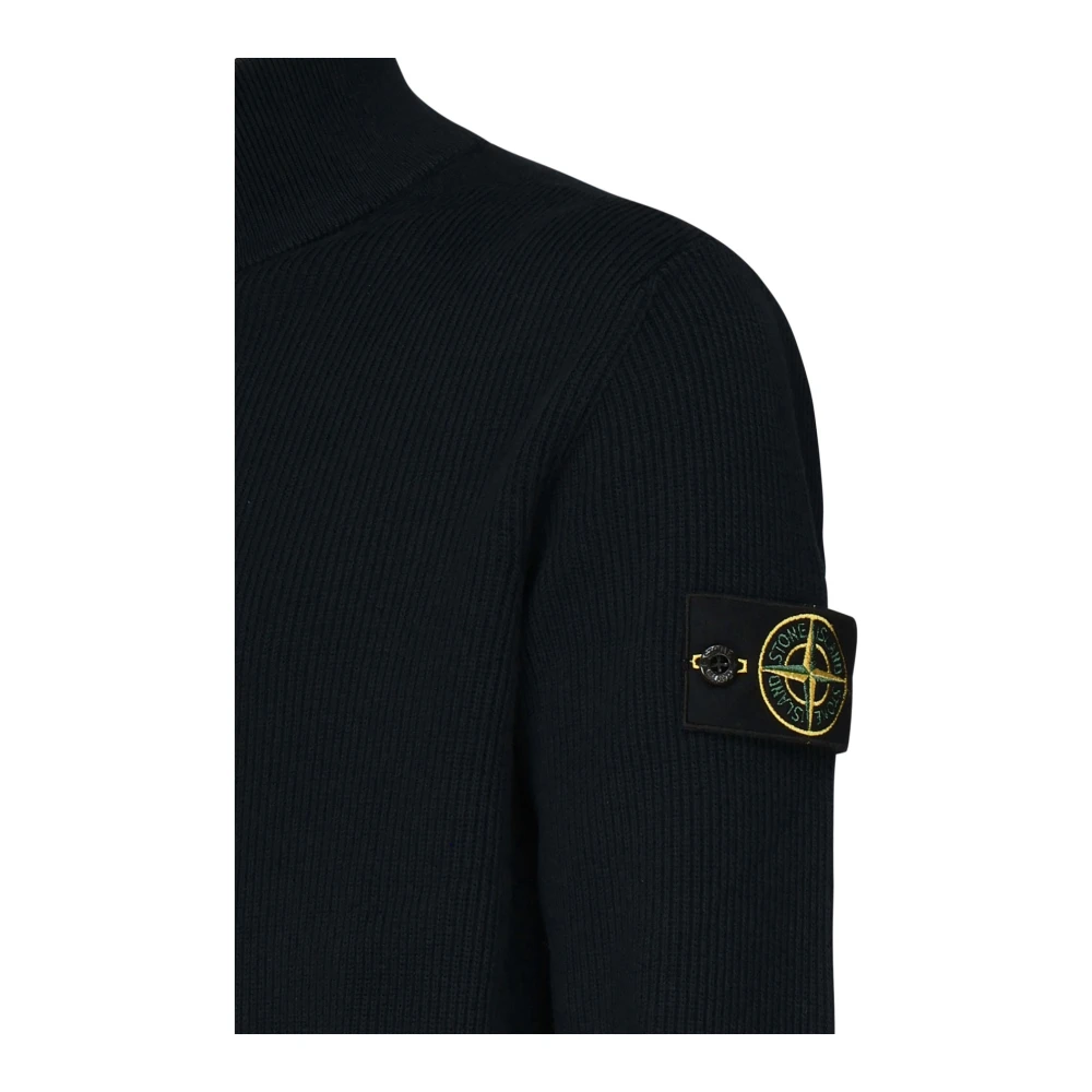 Stone Island Katoenen Ritsvest Blue Heren