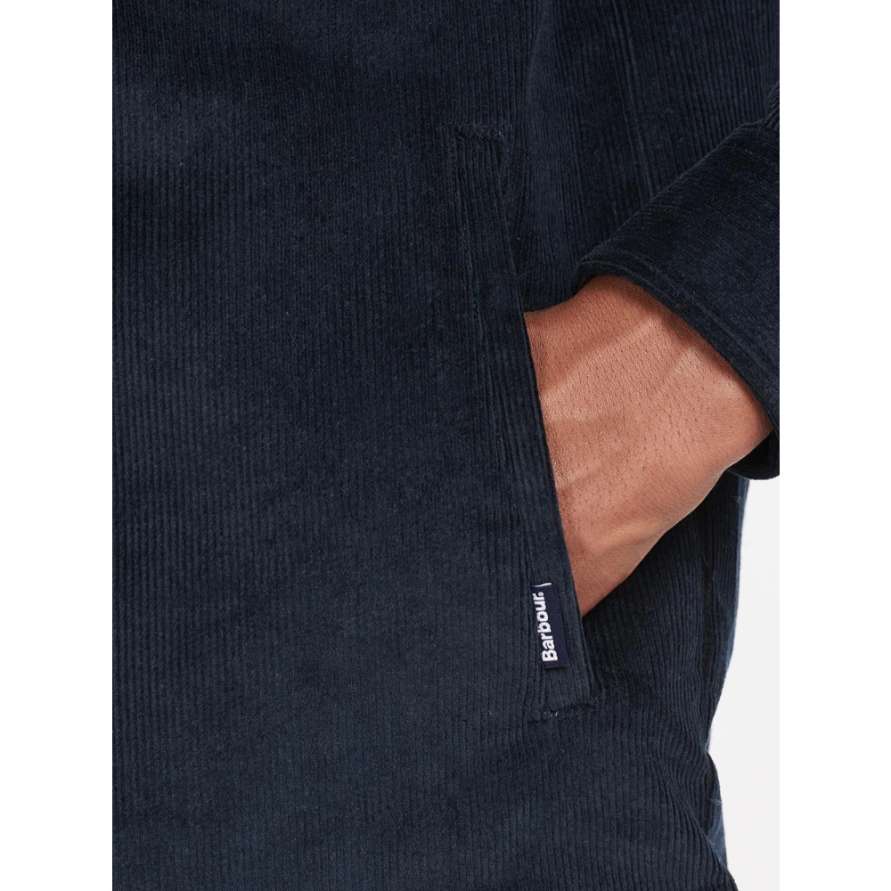 Barbour Blauwe Cord Overshirt Casual Shirt Blue Heren