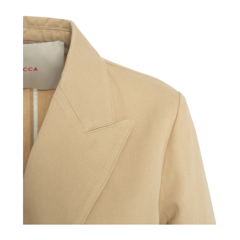 Jucca Beige Denim Blazer Chic Layering Beige Dames