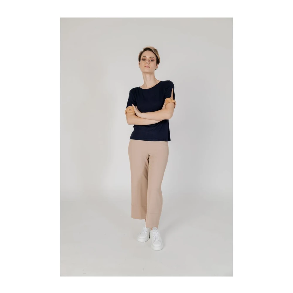 Alviero Martini 1a Classe Blauwe Viscose Top & T-Shirt Collectie Blue Dames