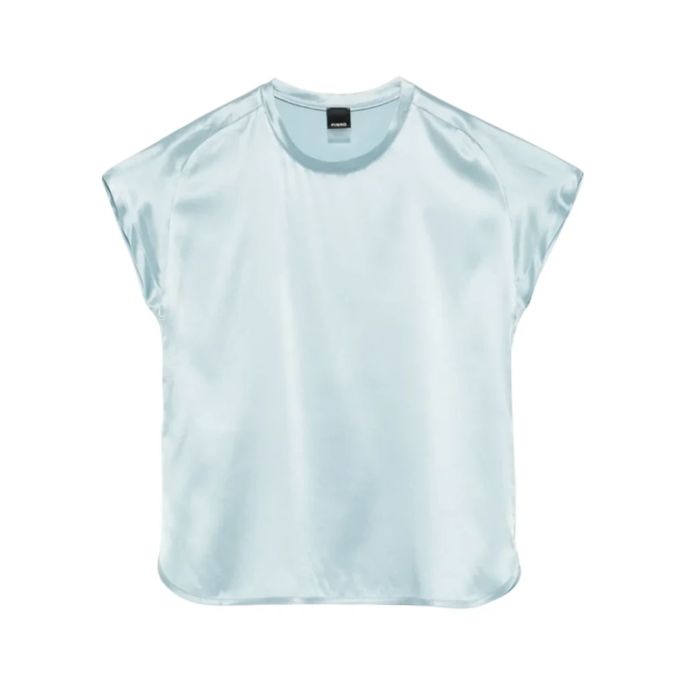 Pinko Zijden Stretch Blouse Clear Blue Dames