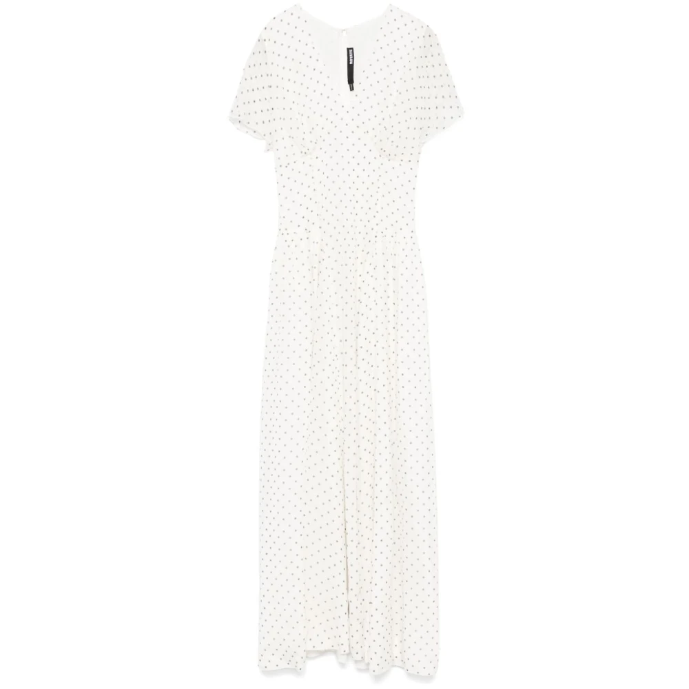 Rotate Birger Christensen Maxi V-hals jurk White Dames
