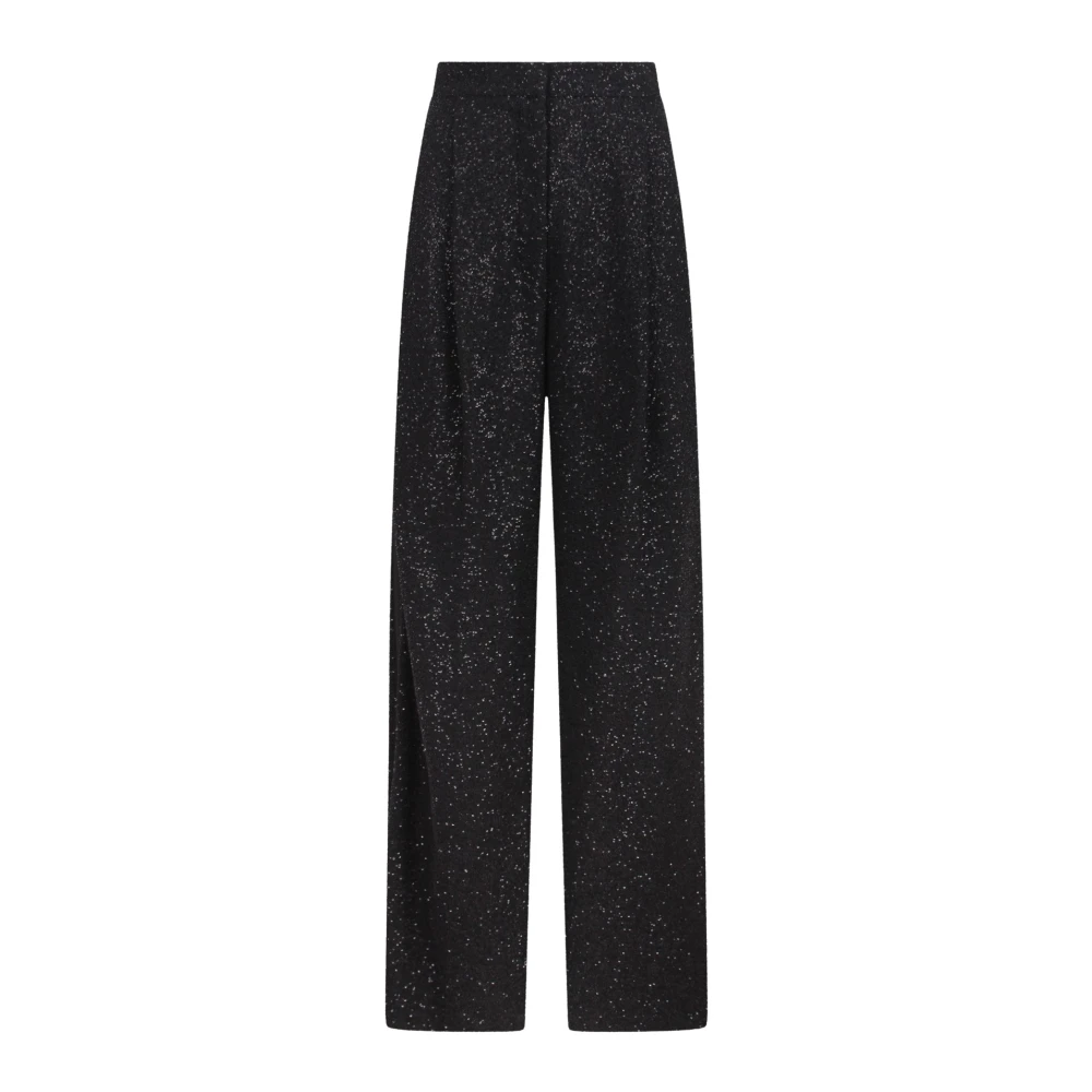 Max Mara Paillet Wijde Pijp Broek Black Dames