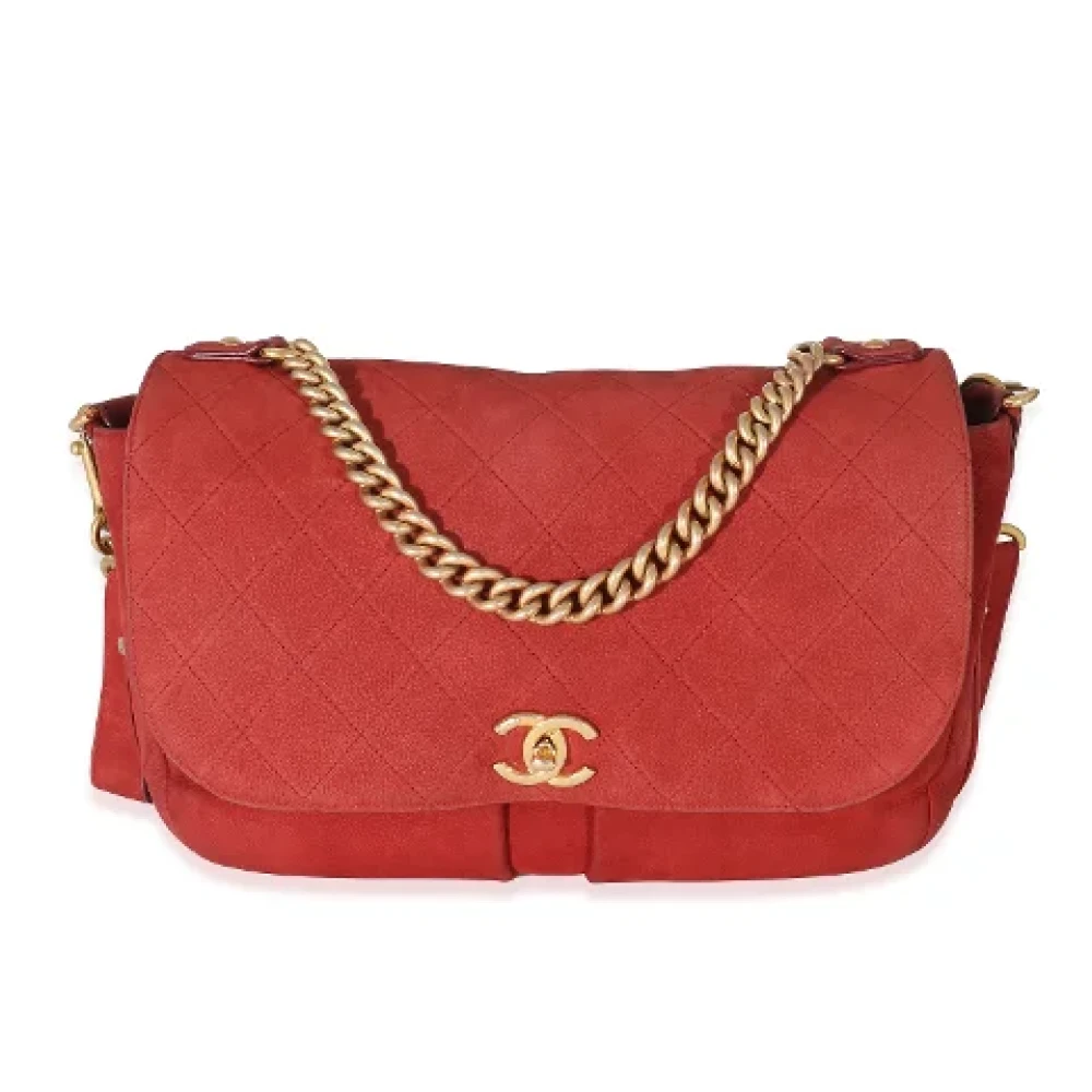 Chanel Vintage Pre-owned Suede crossbody-bags Red Dames