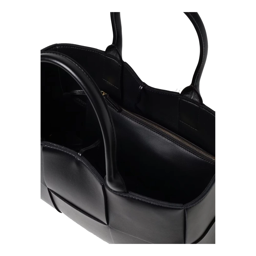 Bottega Veneta Kleine Arco Tote Tas met Intrecciato Motief Black Dames