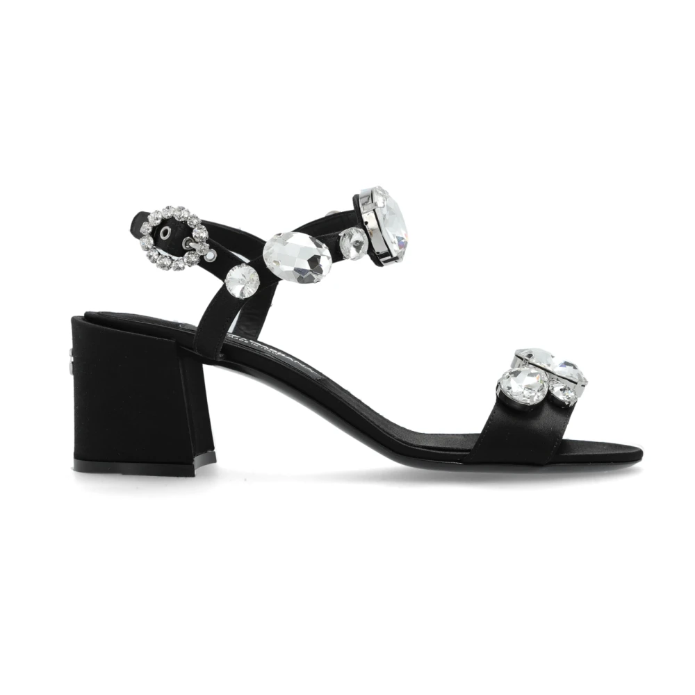 Dolce & Gabbana Women's Black High Heel Sandals, 4 Uk, Heeled Sandals