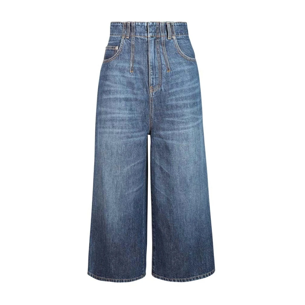Dior Blå Wide-Leg Denim Jeans