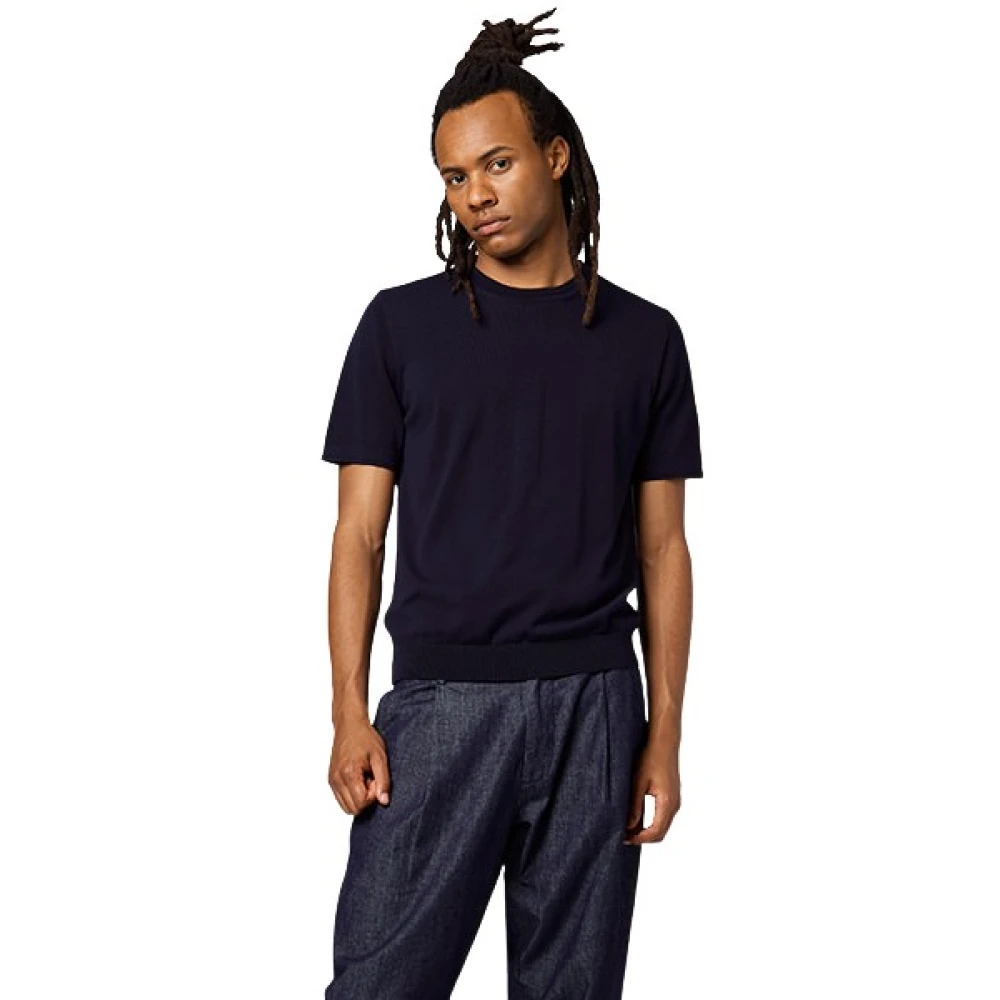 Alpha Studio Mannelijk Blauw Truien & Vesten Heren, Xl, Katoen, Maglia Girocollo