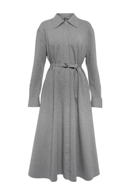 grey-cotton-midi-dress-flared-v-neck