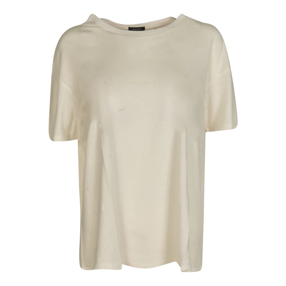 R13 Boxy Seamless T-shirt White, Dam