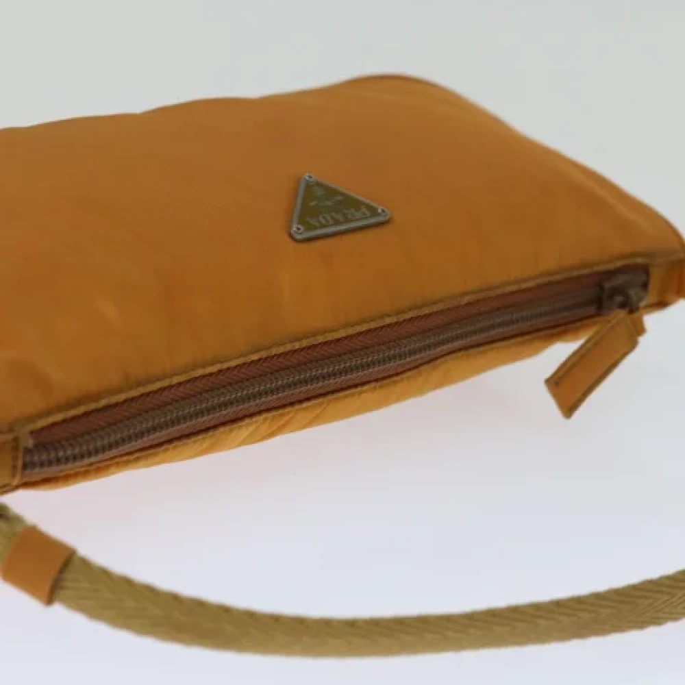 Prada Vintage Pre-owned Canvas prada-bags Orange Dames