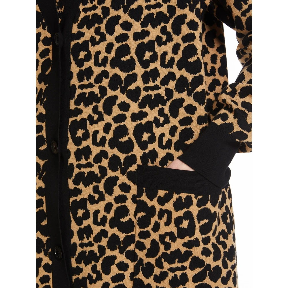 Max Mara Gevlekte Jacquard Vest Brown Dames